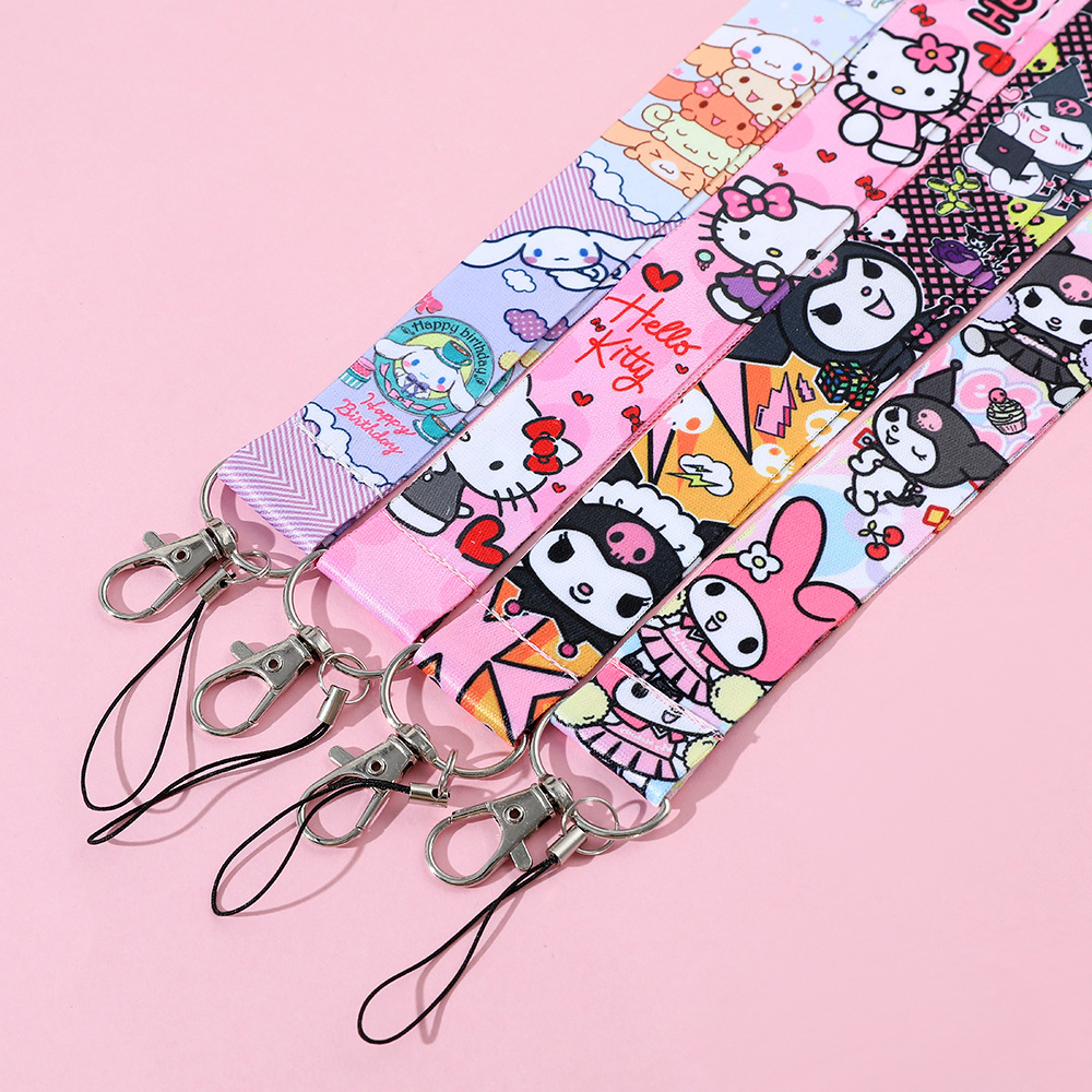 Animation Hello Kitty My Melody Keychain Keyring Lanyard Netby