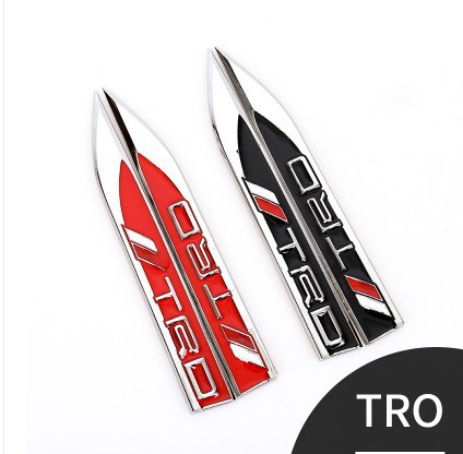 Metal Knife Blade Shape Car Fender Side Emblem Badge Netby