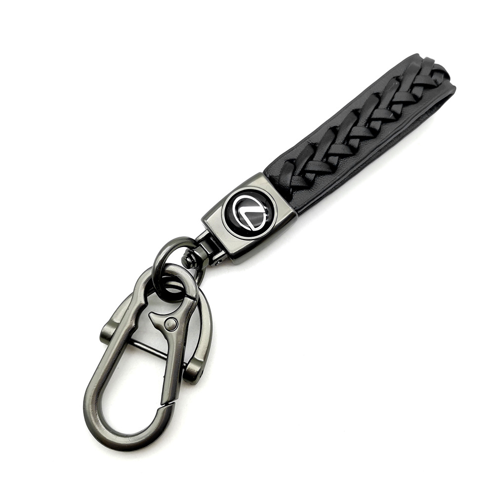 Knitting Leather Car Logo Emblem Kering Keychain Keyfob for Audi Benz BMW VW Chevrolet Toyota Volvo Netby