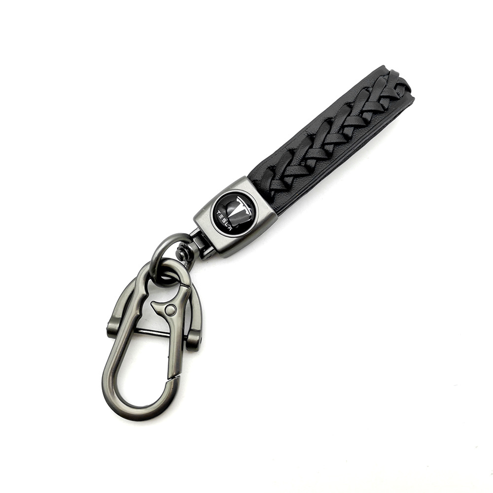 Knitting Leather Car Logo Emblem Kering Keychain Keyfob for Audi Benz BMW VW Chevrolet Toyota Volvo Netby