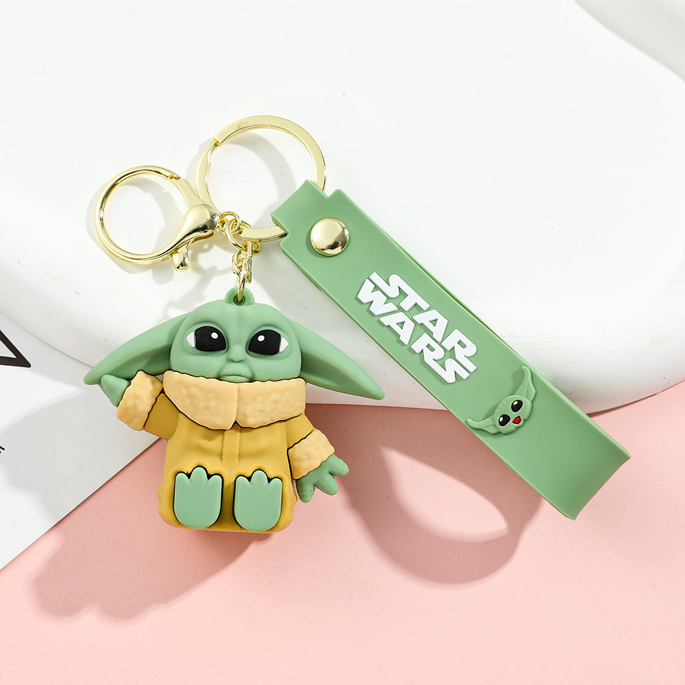 PVC Movie Star Wars Master Yoda Keychain Keyring Netby