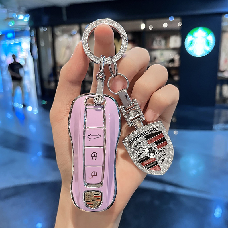 Silicon Car Key Case for Porsche Cayenne Macan Panamera 718 911 Netby