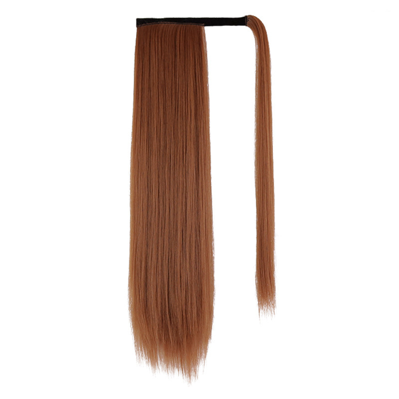 24 inches Straight Hair Velcro Ponytail High Temperature Synthetic Hair Netby