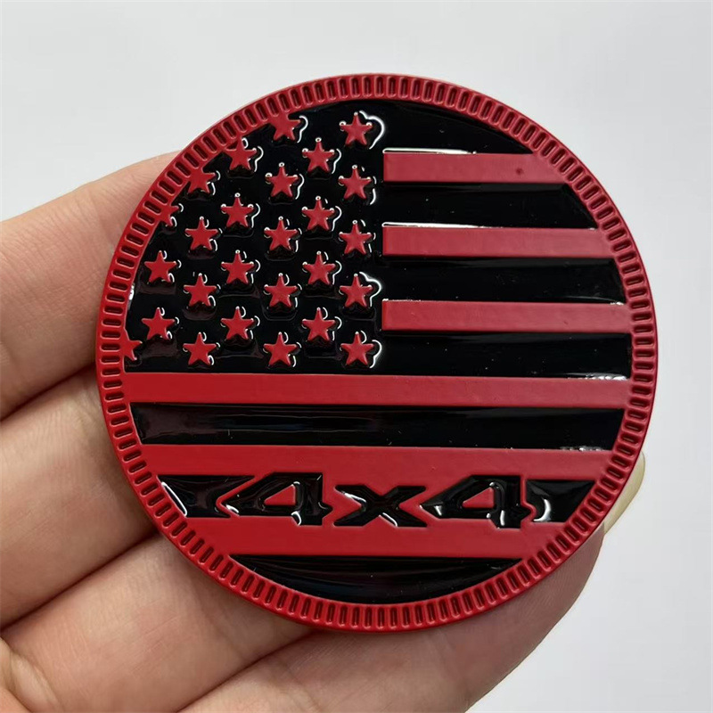 Round 4X4 USA Flag Car Sticker for Jeep Chevrolet Truck Netby