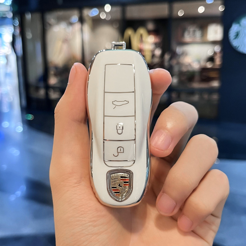 Silicon Car Key Case for Porsche Cayenne Macan Panamera 718 911 Netby