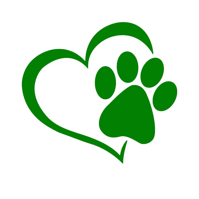 Reflective Heart Shape Paw Car Sticker Netby