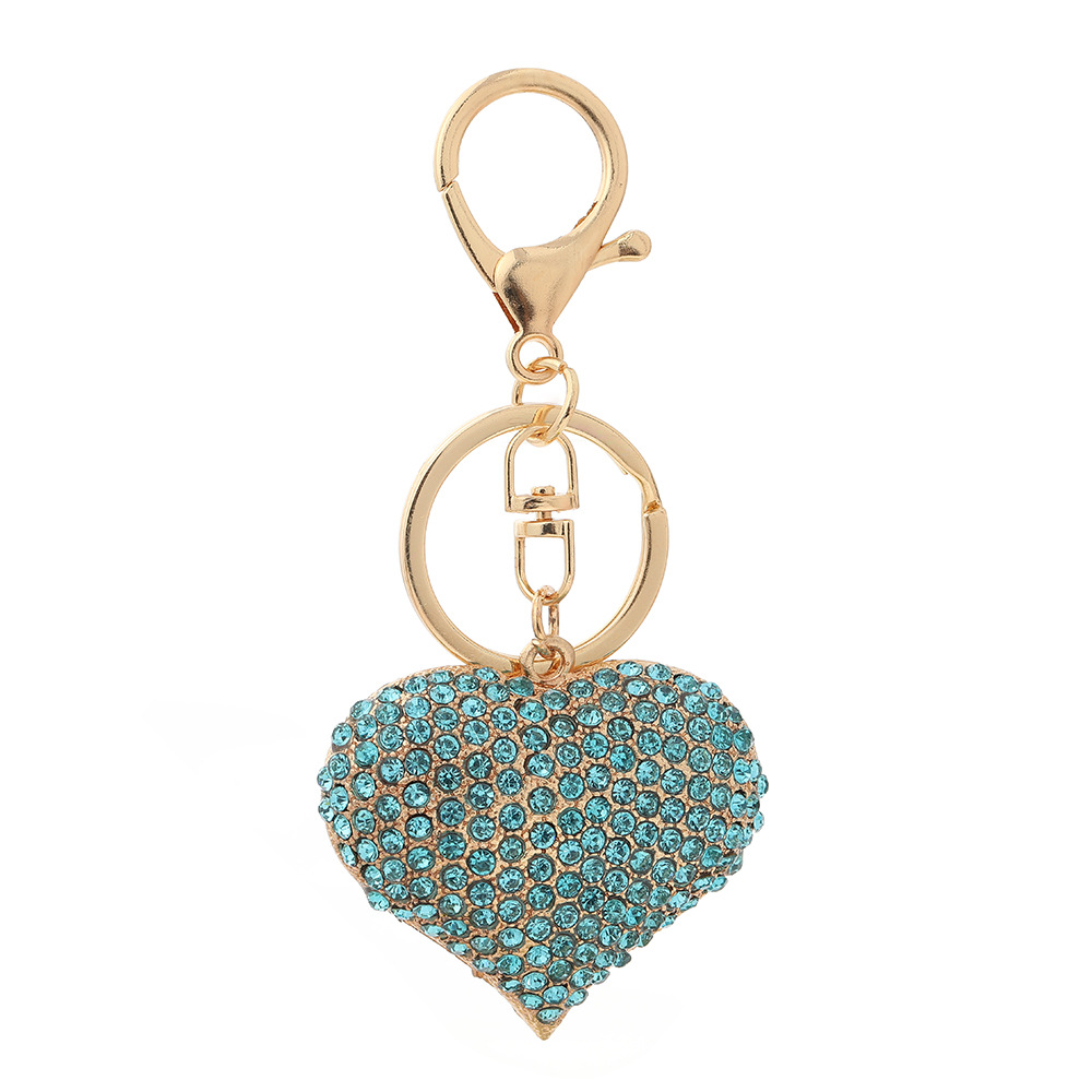Rhinestone Love Heart Keychain Keyring Netby