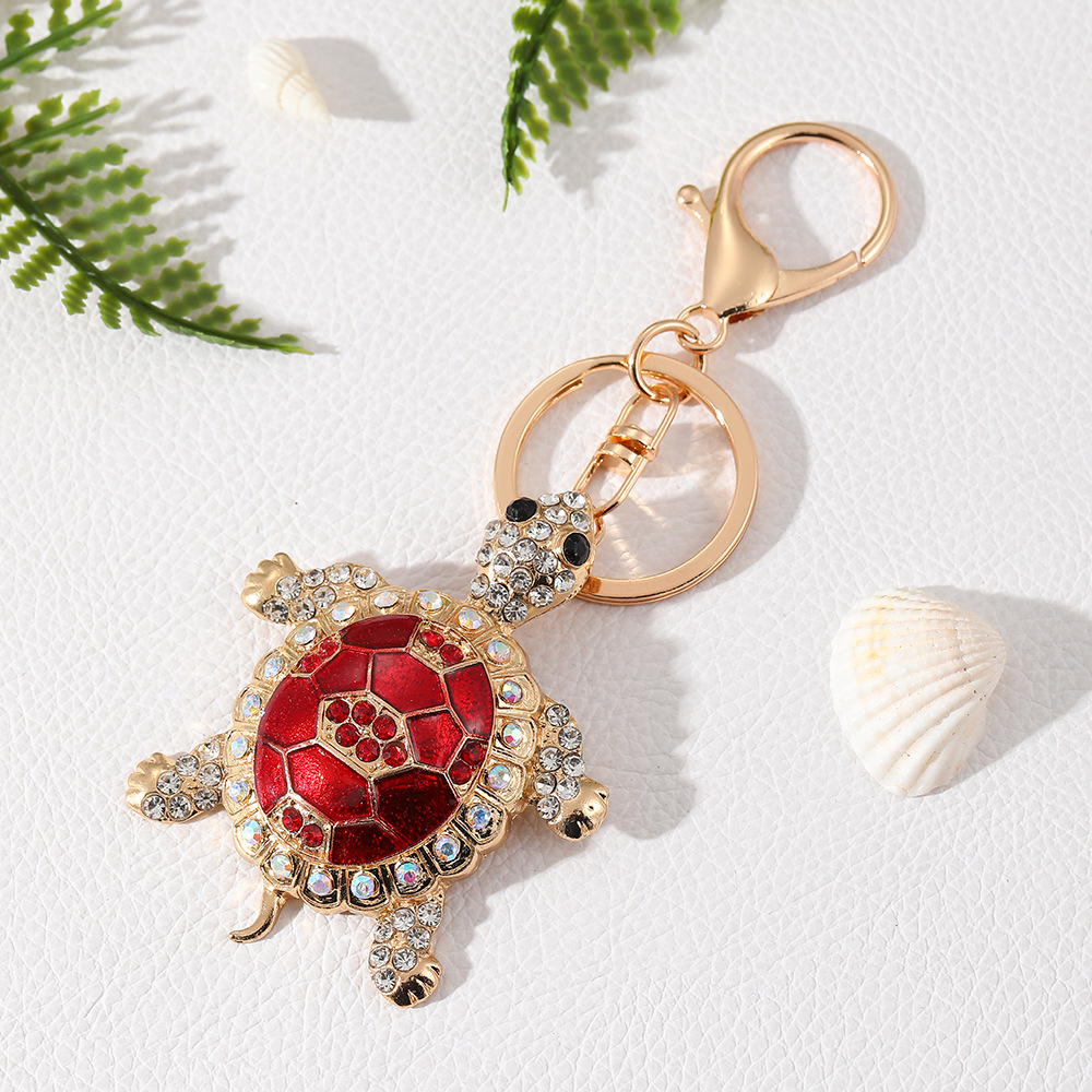 Rhinestone Turtle Keychain Keyring Netby