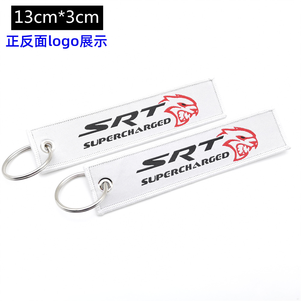 Metal Motorbike Car Logo Cloth Kering Keychain Keyfob for JDM GTI NISMO RALLIART TYPE R HKS TRD NOS Netby