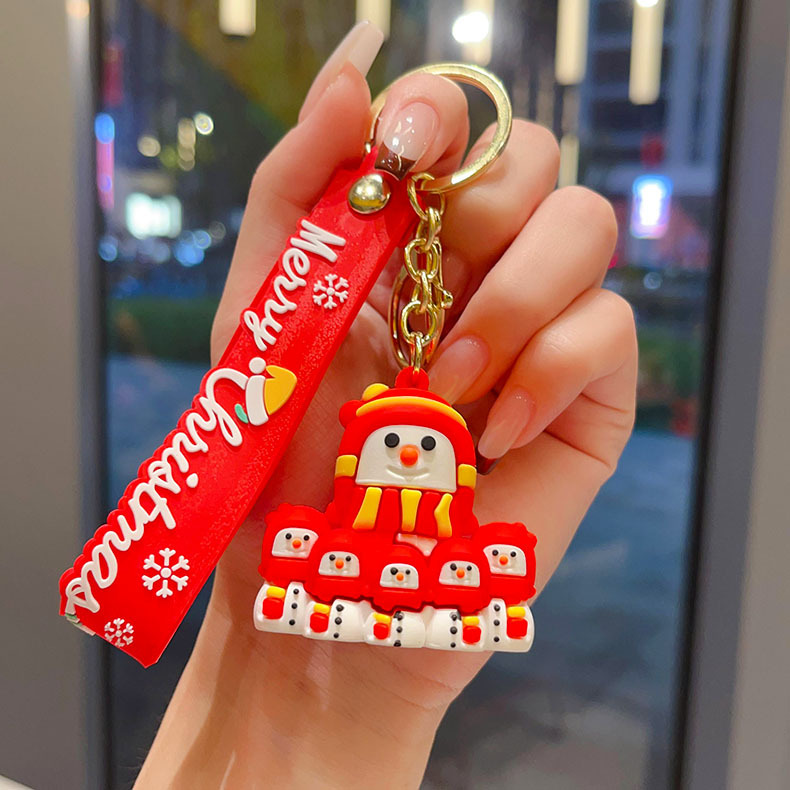 Silicon Festival Christmas Keychain Keyring Netby Santa Claus Trees Reindeer
