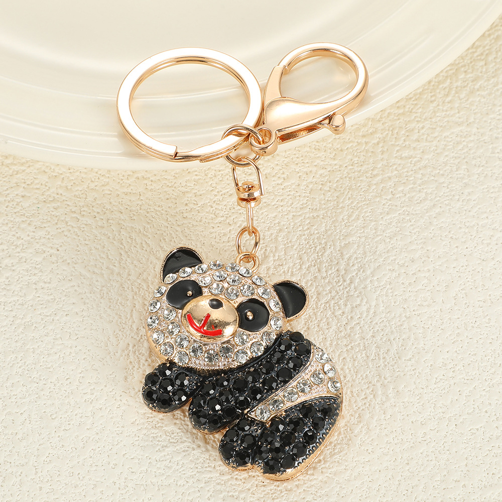 Rhinestone Panda Keychain Keyring Netby