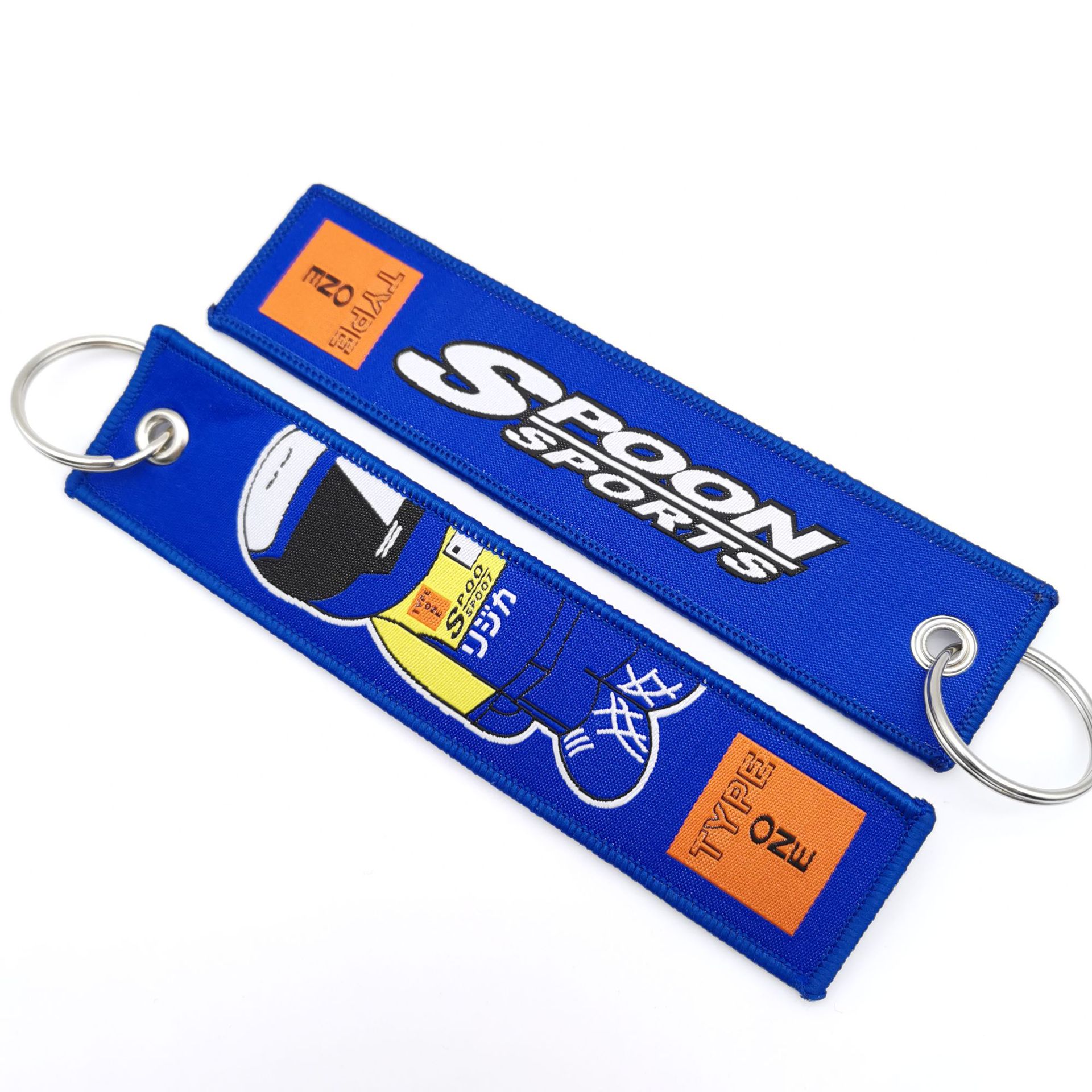 Car logo modified brand textile embroidery cloth key chain hanging TRD MUGEN