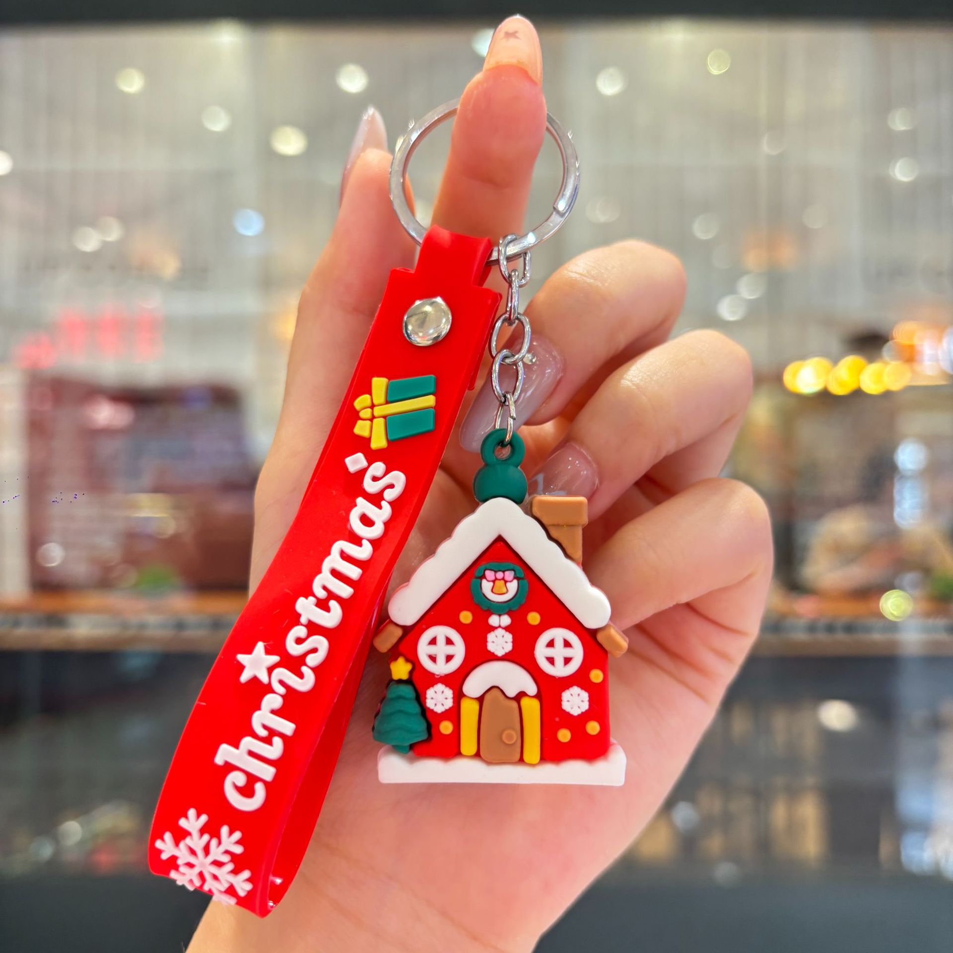 Silicon Santa Claus Tree Snowman Festival Christmas Keychain Keyring Netby