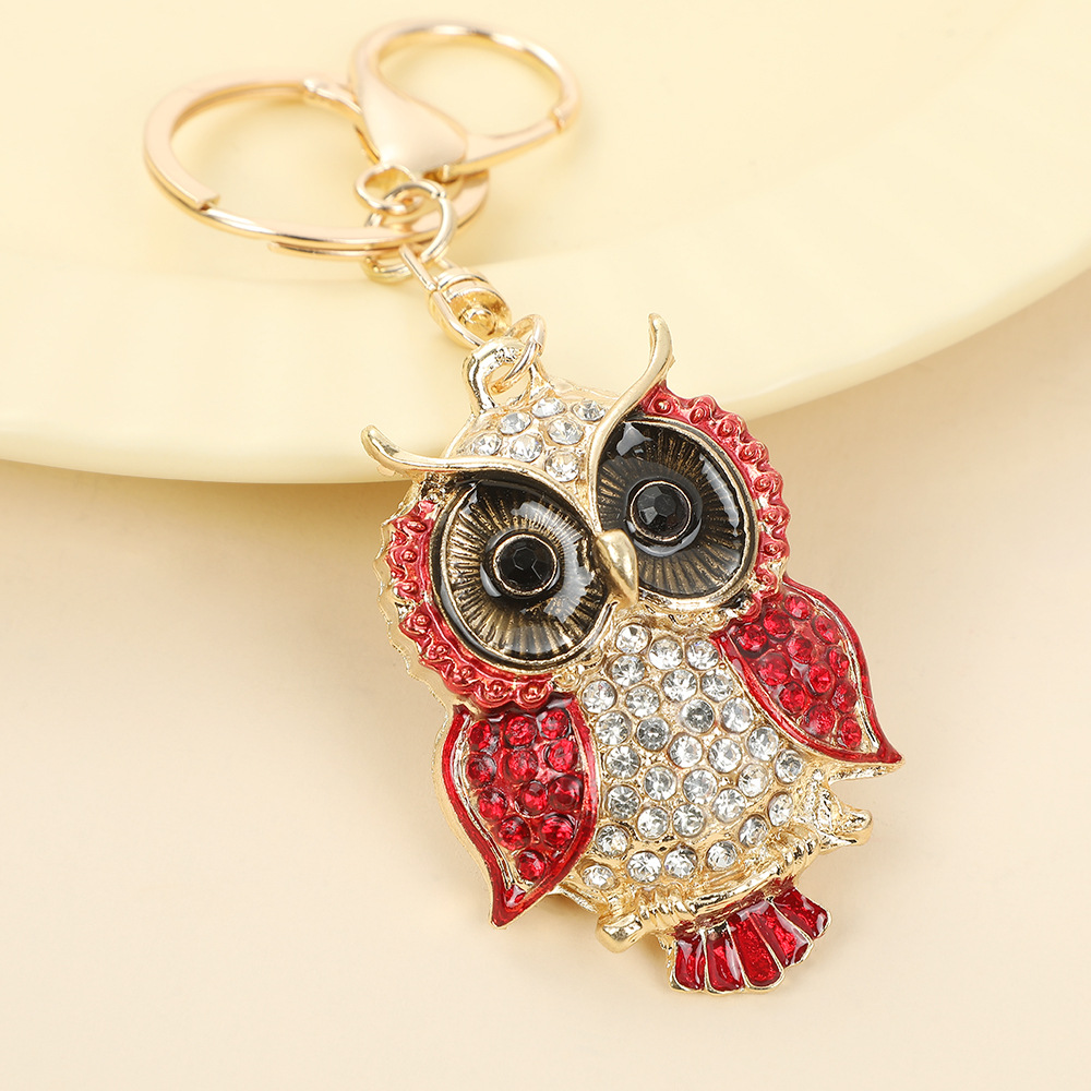 Rhinestone OWL Keychain Keyring Netby
