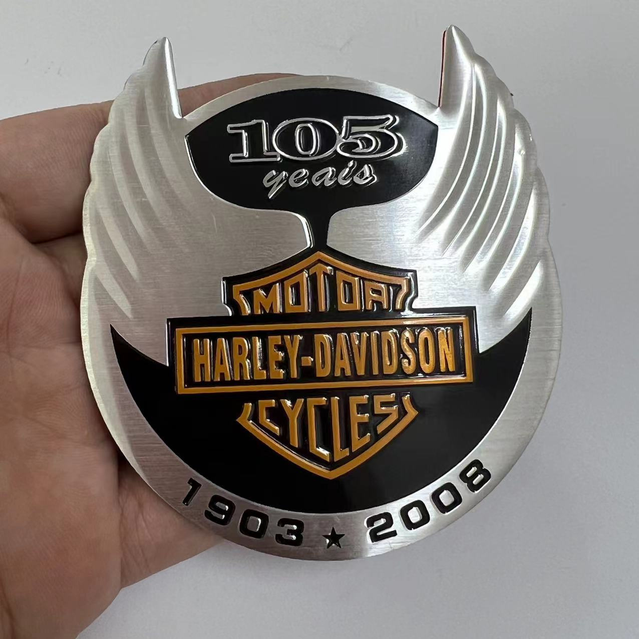 Metal Emblem Badge for Harley Davidson 100th 105th 110th Anniversary Netby Motorcycle Motorbike