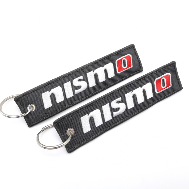 Car logo modified brand textile embroidery cloth key chain hanging TRD MUGEN