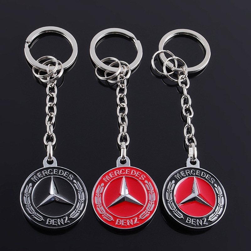 Metal Car Logo Keychain Keyring Keyfob for Mercedes Benz Double Side Netby