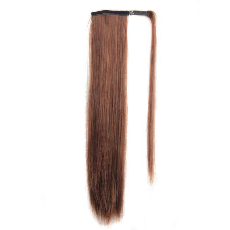 24 inches Straight Hair Velcro Ponytail High Temperature Synthetic Hair Netby