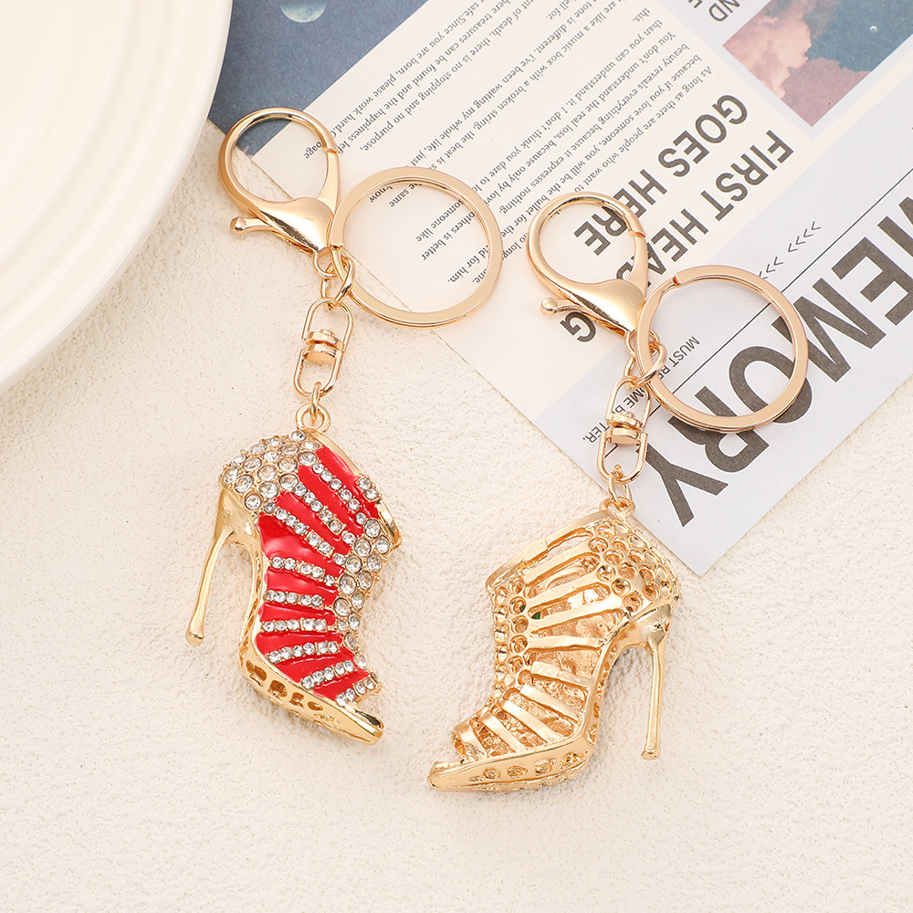 Rhinestone High Heel Shoe Keychain Keyring Netby