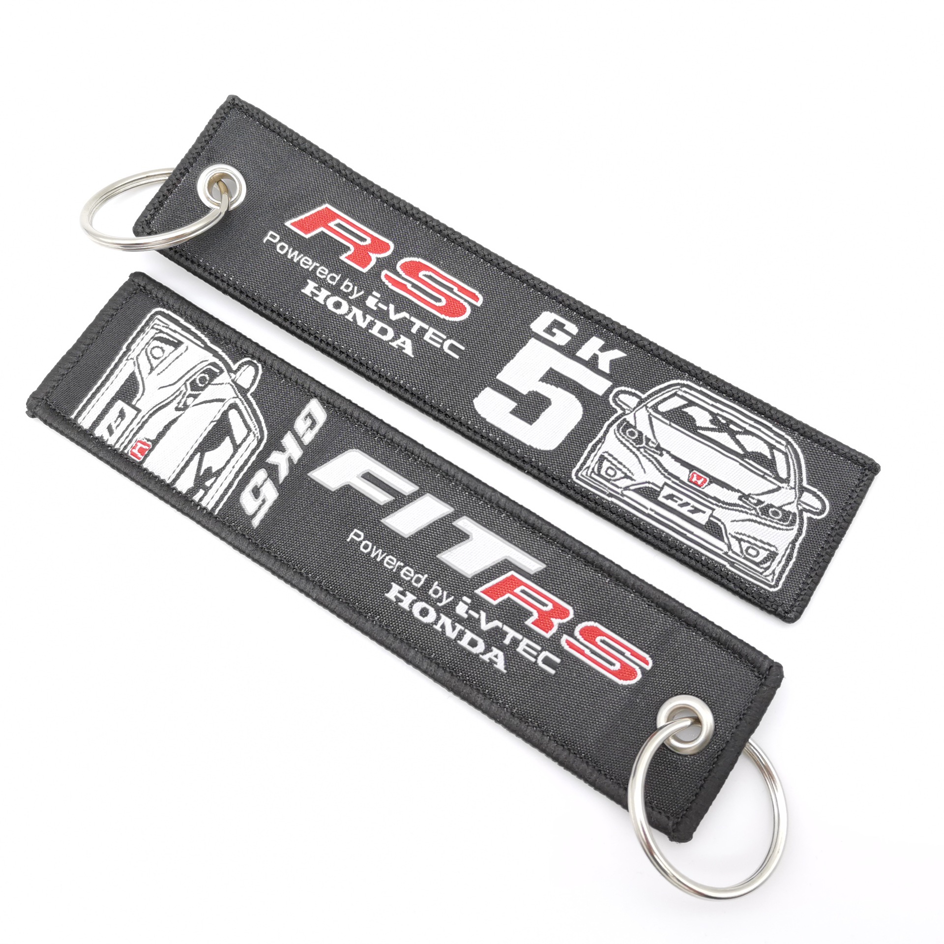 Car logo modified brand textile embroidery cloth key chain hanging TRD MUGEN