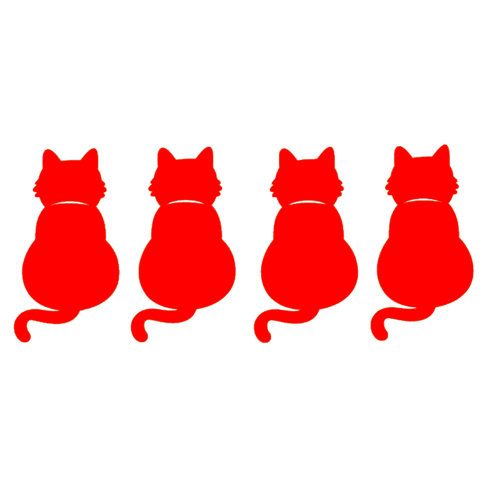 Reflective Cat Car Sticker Netby