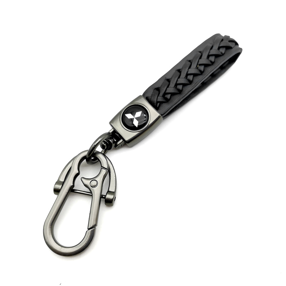 Knitting Leather Car Logo Emblem Kering Keychain Keyfob for Audi Benz BMW VW Chevrolet Toyota Volvo Netby