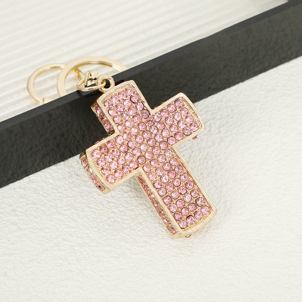 Rhinestone Cross Keychain Keyring Netby