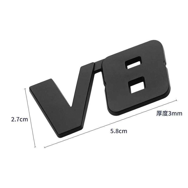 Metal 4X4 4WD Full Time V6 V8 Car Emblem Badge Netby