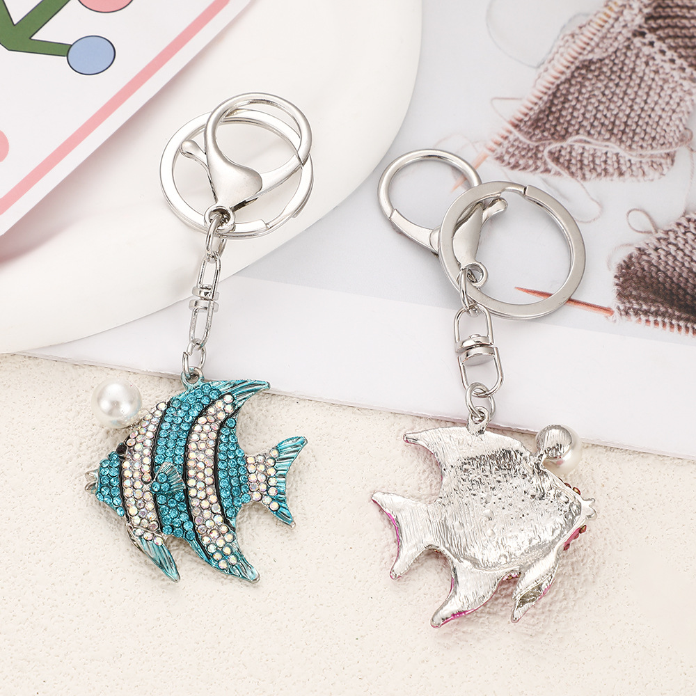 Rhinestone Seafish Keychain Keyring Netby