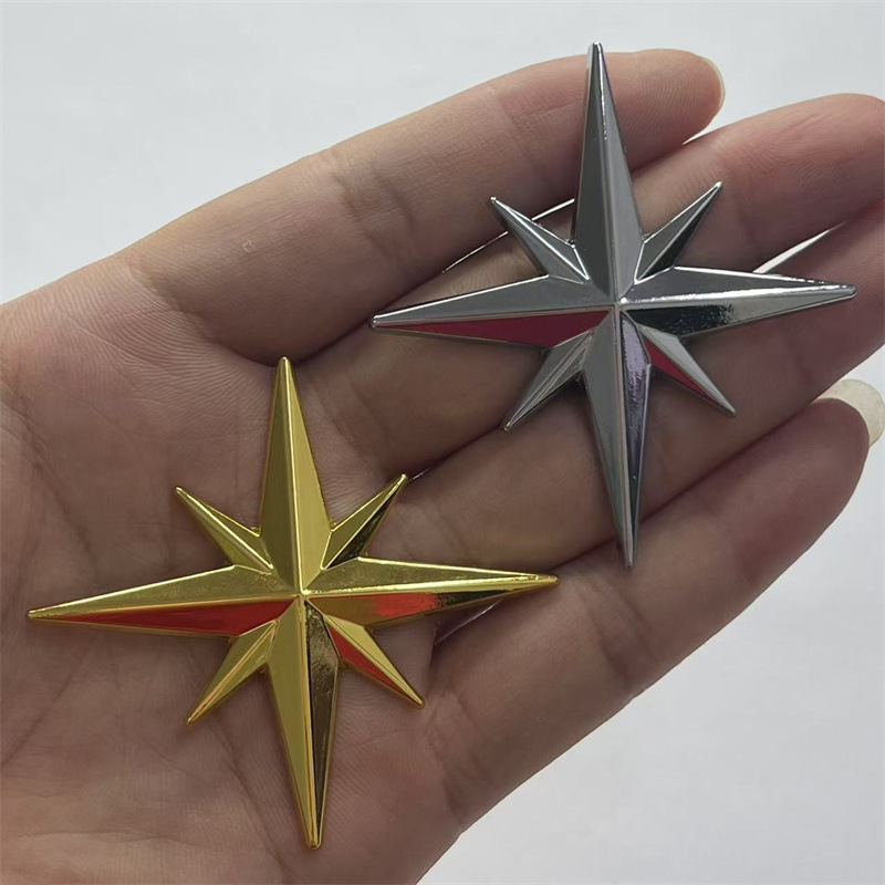 Metal Octagonal Star Car Sticker Netby