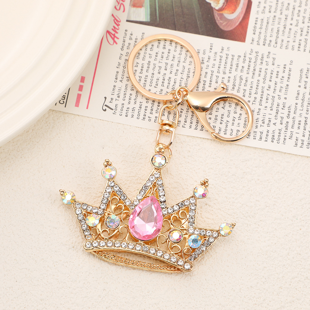 Crown Rhinestone Keychain Keyring Netby