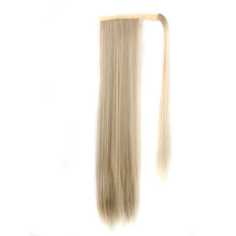 24 inches Straight Hair Velcro Ponytail High Temperature Synthetic Hair Netby