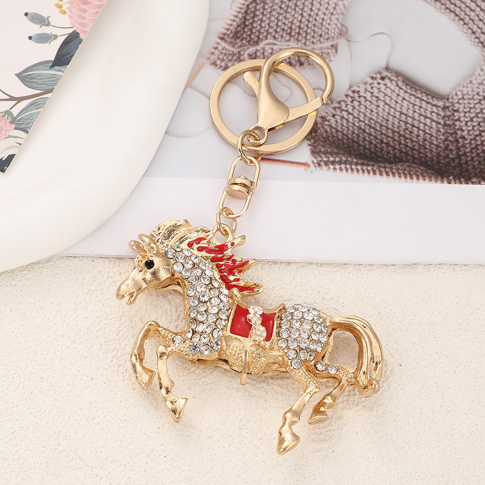 Rhinestone Horse Keychain Keyring Netby