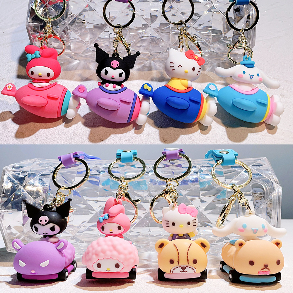 Animation Hello Kitty Kuromi Cinamoroll Keychain Keyring Netby