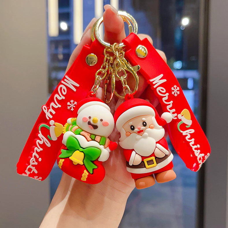 Silicon Festival Christmas Keychain Keyring Netby Santa Claus Trees Reindeer