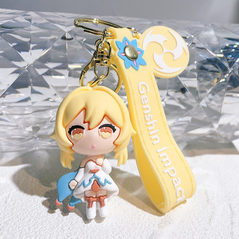 PVC Video Game GENSHIN IMPACT Keychain Keyring Netby