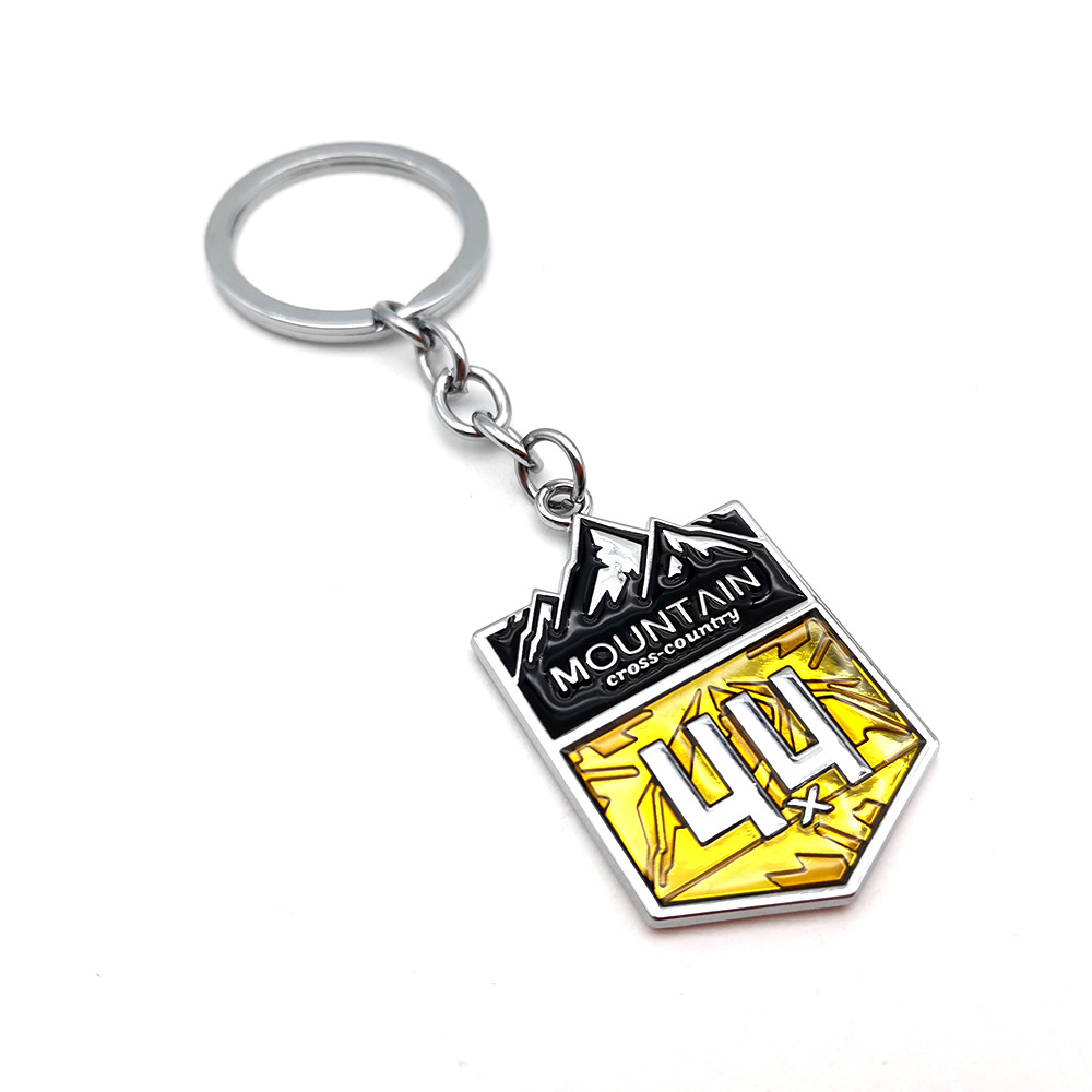 Metal Jeep 4x4 Moutain Cross Country Shield Car Keychain Keyring Keyfob Netby