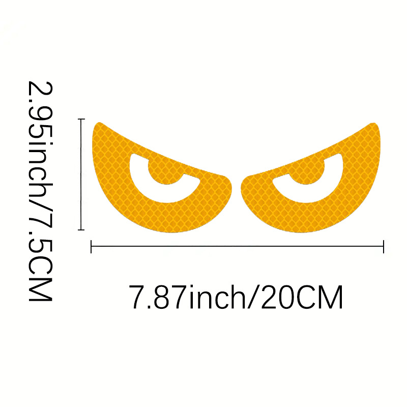 Reflective Warning Eyes Car Sticker
