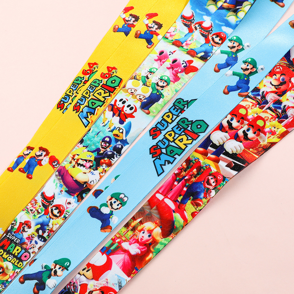 Animation Super Mario Lanyard Keychain Keyring Netby