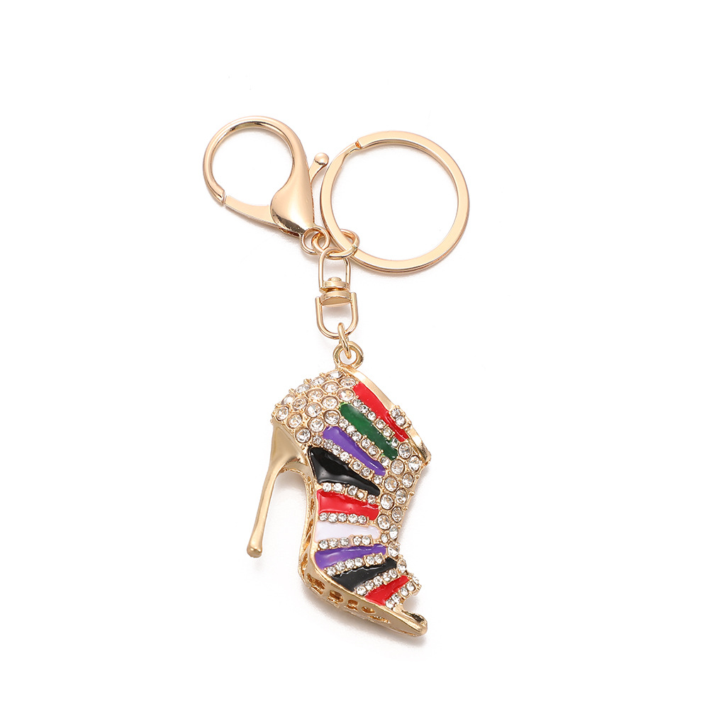 Rhinestone High Heel Shoe Keychain Keyring Netby