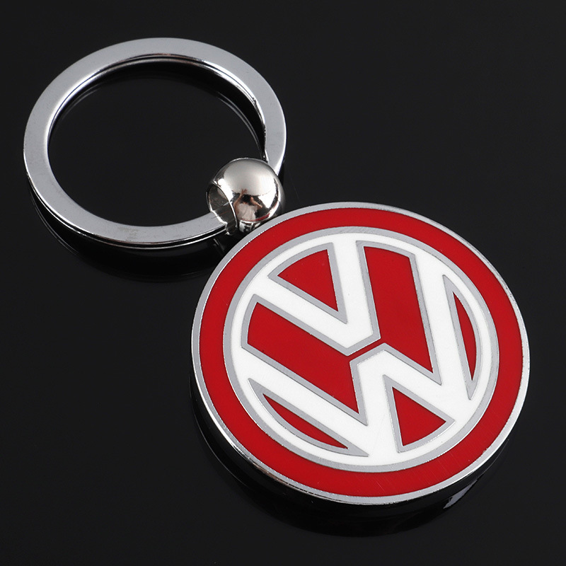 Metal Double Side Car Logo Keychain Keyring Keyfob for Audi Benz BMW Volkswagen VW Netby