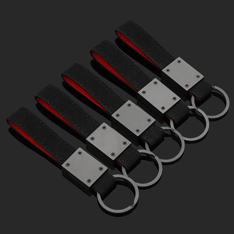 Alcantara Leather Car Logo Keychain Keyring Keyfob for Alfa Romeo Abarth Fiat 500 Maserati Italy National Flag Netby