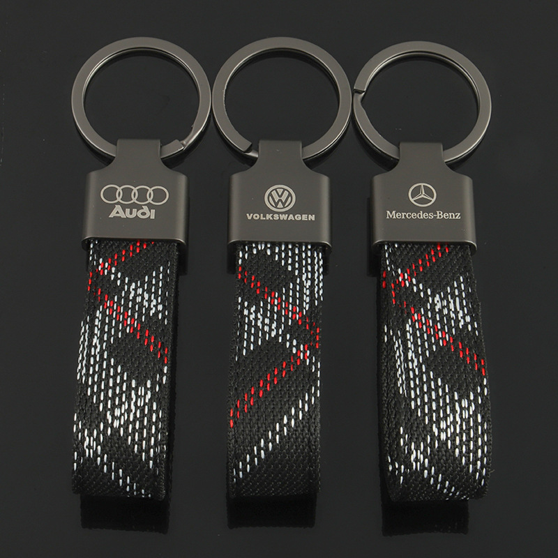 Knitting Car Logo Keychain Keyring Keyfob for Volkswagen VW Benz Audi Netby