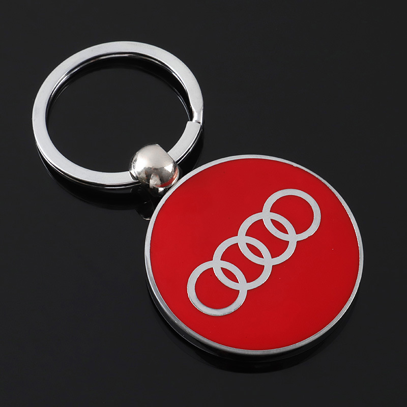 Metal Double Side Car Logo Keychain Keyring Keyfob for Audi Benz BMW Volkswagen VW Netby