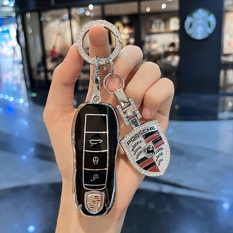 Silicon Car Key Case for Porsche Cayenne Macan Panamera 718 911 Netby