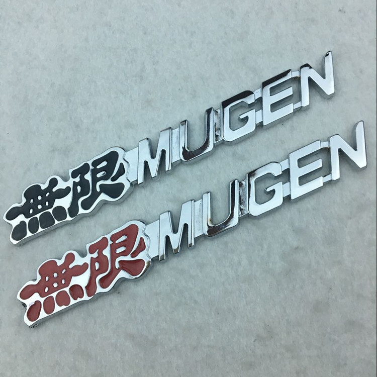 Mugen Car Emblem Badge for Honda Fit CR-V Accord Odyssey Jade with metal logo MUGEN Netby