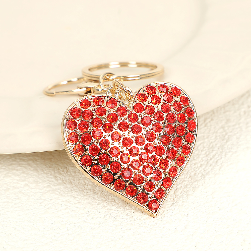Rhinestone Love Heart Keychain Keyring Netby