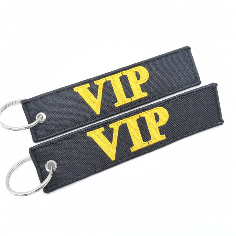 Short Cloth Strip Keyring Keychain for Motorbike with Logo Emblem Badge Netby