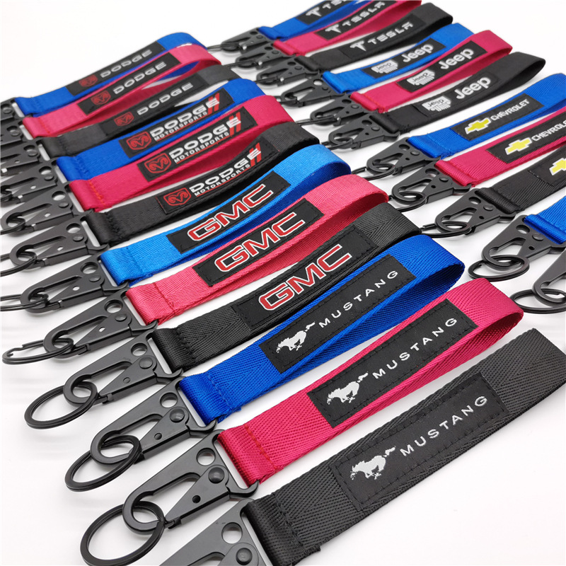 Eagle Buckle Wrist Strap Car Keychain Keyring Keyfob for Jeep Dodge Chevrolet GMC TESLA Ford Mustang Cadillac Nissan Netby