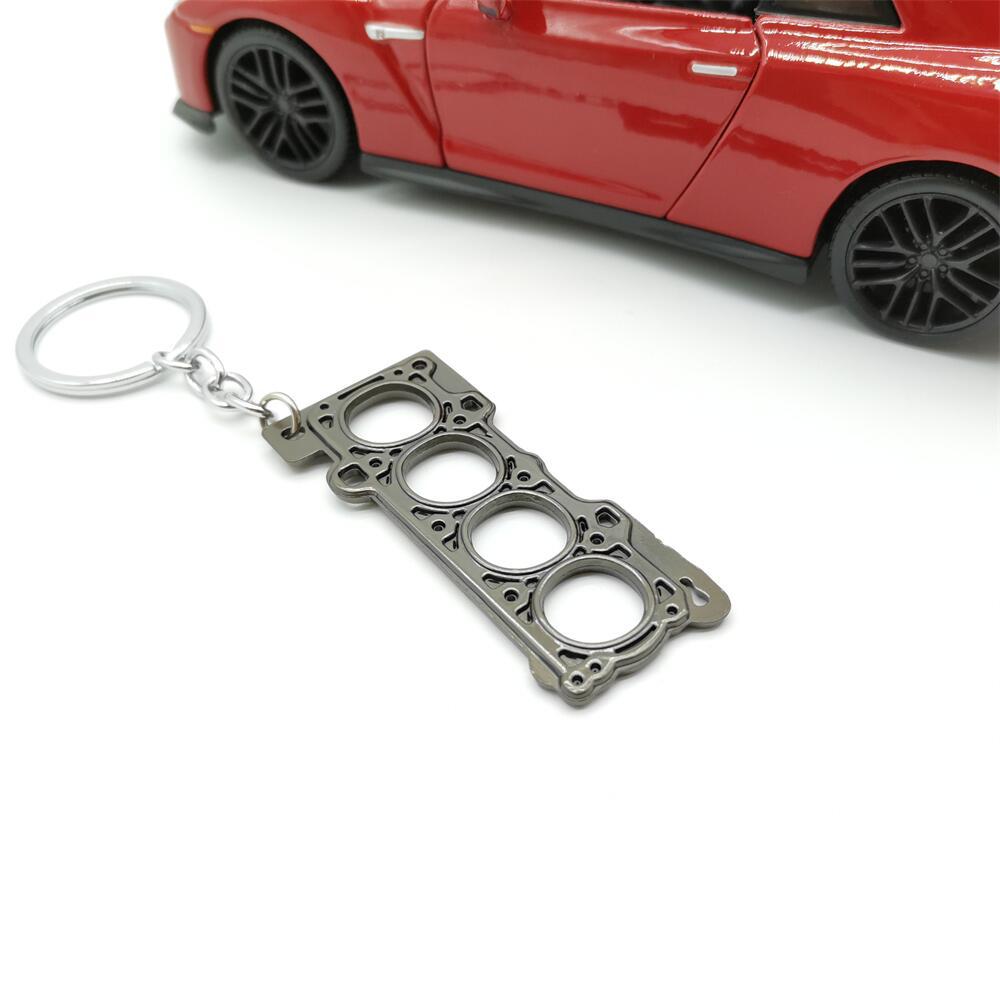 Creative Metal Car Engine Cylinder Gasket Keychain Keyring Keyfob Netby